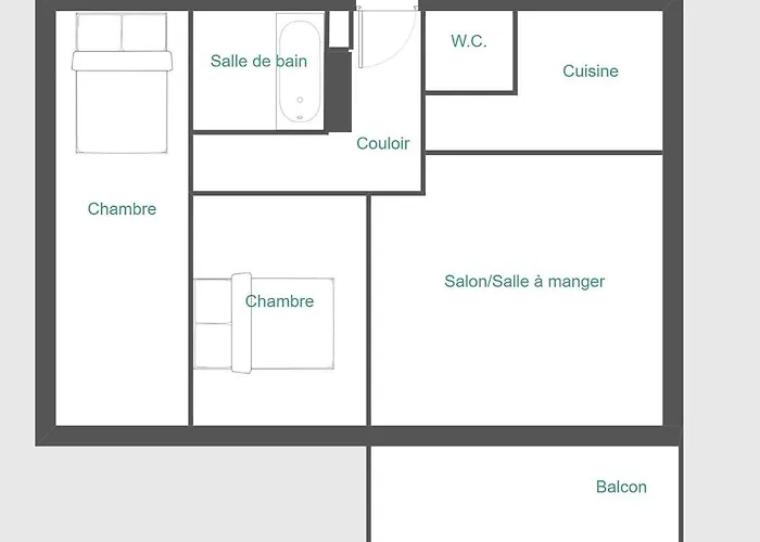 Joli F3 - 50m De La Appartamento